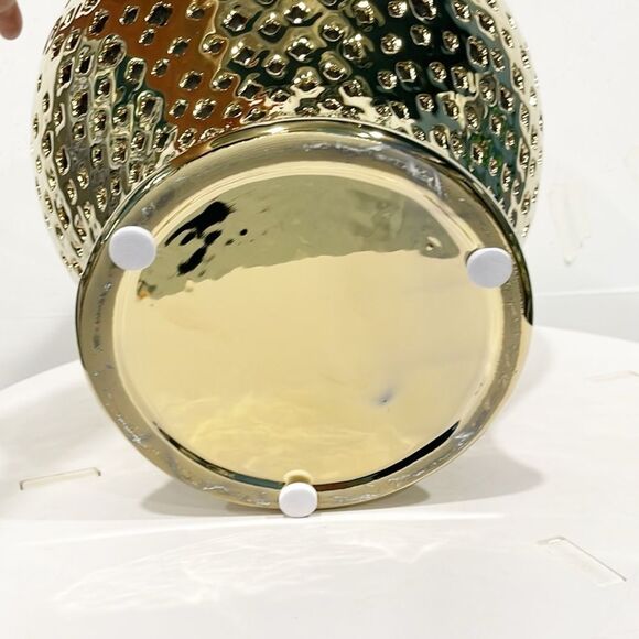Artline‎ Gold Tone Lattice Ginger Jar Traditional Pierced Medium Size - Picture 5 of 7
